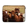 MuchoWow® Laptop Hülle 14 ZollKuh - Tiere - Zaun - Braun Produktbild-Vorschau 1