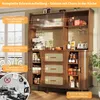 Flieks Hochwertiger Buffetschrank mit Rattanoptik & Produktbild-Vorschau 5
