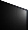A close-up view of the corner of a black television screen and its bezel. Produktbild-Vorschau