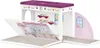 A toy veterinary salon playset with an open front flap. Produktbild-Vorschau