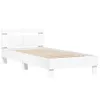 vidaXL Struttura letto con testiera bianca 100x200 cm in Anteprima dell’immagine prodotto 3