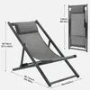 Mondeer Chaise longue pliante 2 pièces, maille respirante Voir les images du produit 10