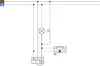 A schematic diagram showing an electrical circuit with a light fixture, a switch, and an RC component. Produktbild-Vorschau