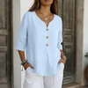 ASKSA - Chemisier en mousseline pour femme, manches 3/4, Voir les images du produit 2