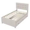 okwish Letto imbottito 90x200 cm, letto matrimoniale, letto Anteprima dell’immagine prodotto 18