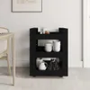 vidaXL Wózek kuchenny czarny 60x45x80 cm materiał Podgląd zdjęcia produktu 3