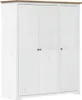 Kleiderschrank BODO Weiß und Braun 146x53,5x173 cm Produktbild-Vorschau 1