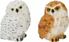 Two decorative owl figurines are shown side-by-side against a white background. Produktbild-Vorschau