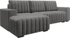 A gray sectional sofa is shown from a side-angle against a white background. Náhľad obrázku produktu