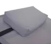 A close-up view of a gray pillow on a gray mesh surface. Produktbild-Vorschau