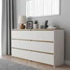 Komoda - 119x77x34 cm - biela s dubovými prvkami Torro - 6 Náhľad obrázku produktu 3