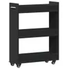 vidaXL Armadio con rotelle Nero 60x22x79 cm Materiale a Anteprima dell’immagine prodotto 1