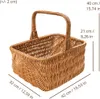 Creative Home Holandský piknikový prútený košík s rukoväťou Náhľad obrázku produktu 3