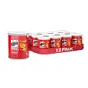 A 12-pack of Pringles Original chips in their signature red cans, arranged in a red tray. Produktbild-Vorschau