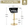 A diagram showing the dimensions of a bar stool. Produktbild-Vorschau