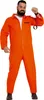 Dieb Halloween Kostüm Gefängnis Outfit Sträfling Orange Produktbild-Vorschau 5