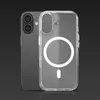 A clear phone case with a magnetic ring is shown next to a phone. Produktbild-Vorschau