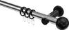 Interdeco Gardinenstange / Vorhangstange Chrom / Schwarz, Produktbild-Vorschau 1