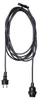 Kabel mit E27 Lampenfassung -  für Lampenschirme/Hängeleuchten - für Innen/Außen - 5m - schwarz Podgląd zdjęcia produktu