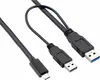 O55 USB-C auf USB 3.0 & USB 2.0 Y-Kabel – Dual Power Produktbild-Vorschau 1