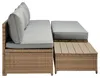 home24 Loungeset - 3-teilig - Polyrattan / Webstoff - Braun Produktbild-Vorschau 6