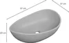 Organisches Aufsatzwaschbecken aus glattem Beton 57x37cm + Produktbild-Vorschau 2