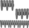 Three sets of grey plastic garden edging pieces are arranged against a white background. Produktbild-Vorschau