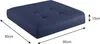A blue tufted cushion with dimensions indicated. Produktbild-Vorschau