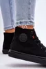 Damskie Klasyczne Wysokie Trampki Big Star T274033 Czarne Podgląd zdjęcia produktu 12