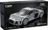 The image shows the packaging of a CaDA C55027W Audi R8 Coupe building block set. Voir les images du produit