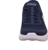 A close-up, front-facing view of a navy blue Skechers Go Walk sneaker against a white background. Anteprima dell’immagine prodotto