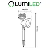 LUMILED sada 3 zahradních solárních reflektorů LED Zahradní Náhled obrázku produktu 6