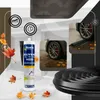 Collage of product images and graphics, featuring a sealant tube, car wheels, and autumn leaves. Produktbild-Vorschau