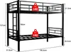 Sweiko Twin sur Twin lit superposé en métal pour enfants Voir les images du produit 4