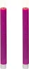 LED Kerzen mit Timer 24,5cm Wachs 2er Set Lila / Warmweiß Produktbild-Vorschau 1