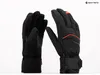 A pair of black ski gloves with red accents, presented against a white background. Produktbild-Vorschau