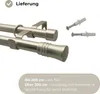 LOFT 240 cm Doppelte Gardinenstange 19 mm aus Metall mit Produktbild-Vorschau 2
