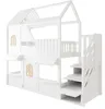 Kinder-Etagenbett 90 x 200 cm im Hausdesign mit Produktbild-Vorschau 14