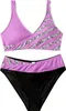 ASKSA Damen Bikini Set Push Up Zweiteiliger Streifen High Produktbild-Vorschau 2