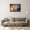 Bilder auf glas - Tiger weiß Rock Sonnenuntergang - 70x50cm Produktbild-Vorschau 7