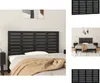 vidaXL Wand-Kopfteil Schwarz 146x3x63 cm Massivholz Kiefer Produktbild-Vorschau 1