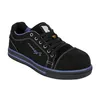 A single black and purple safety shoe is shown against a white background. Produktbild-Vorschau