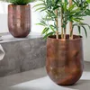 Edles 2er Set Blumentopf FLOWERS XL 37cm kupfer geflammt Produktbild-Vorschau 1
