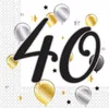Servietten, 2-lagig, Motiv: "Alles Gute zum 40. Produktbild-Vorschau 2