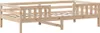 A wooden bed frame on a white background. Voir les images du produit