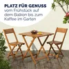 CASARIA® Set da Balcone Tavolo e 2 Sedie in Legno di Acacia Anteprima dell’immagine prodotto 8