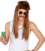 80er Jahre Herren Perücke in dunkelblond - Redneck Perücke Produktbild-Vorschau 3