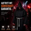 Mönch Kostüm Erwachsene – Schwarze Halloween Robe mit Produktbild-Vorschau 5