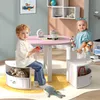 COSTWAY Tavolo per bambini con 4 sedie, set da pranzo in Anteprima dell’immagine prodotto 2