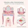 GOPLUS Kinder Schminktisch mit Stuhl, Frisiertisch-Set mit Produktbild-Vorschau 3